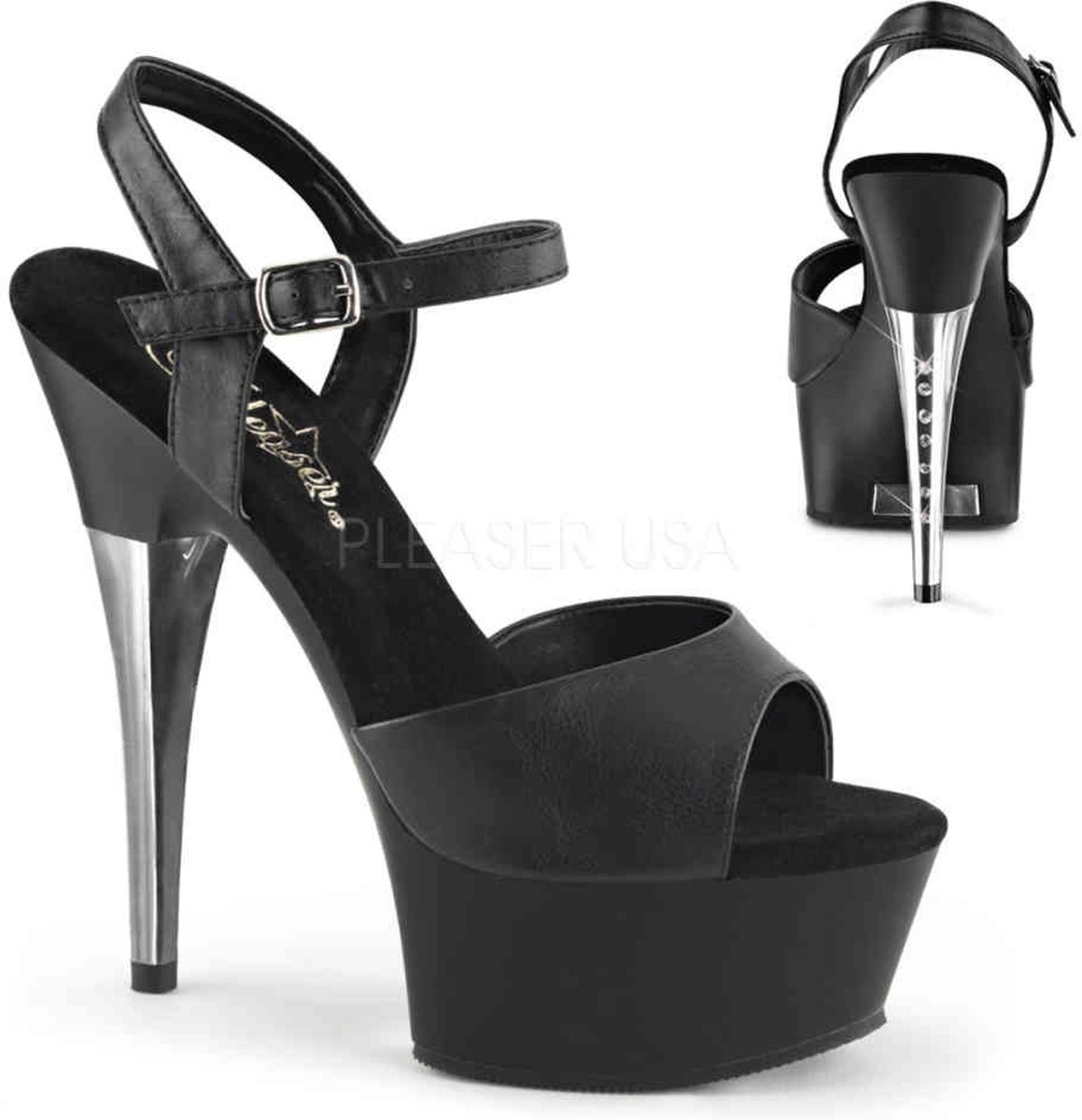 EU 38 = US 8 | CAPTIVA-609 | 6 Ankle Strap PF Sandal W/RS On Heel